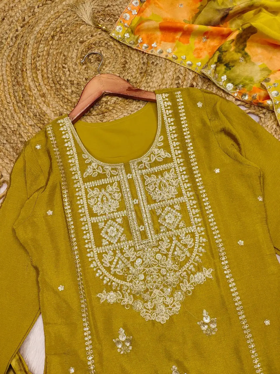 Sunlit Elegance Sharara Suit Set for Festive and Wedding Wear