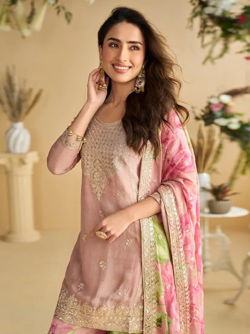 Sunlit Elegance Sharara Suit Set for Festive and Wedding Wear