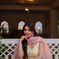 Sunlit Grace Roman Cotton Kurta Pant Dupatta Set for Festive and Family Occasions