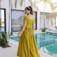 Sunlit Grace Silk Embroidered Flared Gown for Festive and Wedding Wear