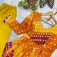 Sunset Bandhani Print Anarkali Gown