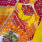 Sunset Bandhani Print Anarkali Gown