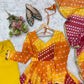 Sunset Bandhani Print Anarkali Gown