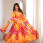 Sunset Bandhani Print Anarkali Gown