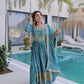 Super Silk Embroidered Kurti Sharara Set