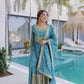 Super Silk Embroidered Kurti Sharara Set