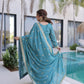 Super Silk Embroidered Kurti Sharara Set