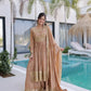 Super Silk Embroidered Kurti Sharara Set