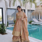 Super Silk Embroidered Kurti Sharara Set