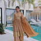 Super Silk Embroidered Kurti Sharara Set