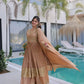 Super Silk Embroidered Kurti Sharara Set