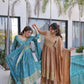 Super Silk Embroidered Kurti Sharara Set