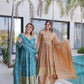 Super Silk Embroidered Kurti Sharara Set