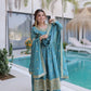 Super Silk Embroidered Kurti Sharara Set
