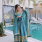 Super Silk Embroidered Kurti Sharara Set