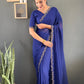 Swarovski Floral Georgette Saree