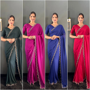 Swarovski Floral Georgette Saree