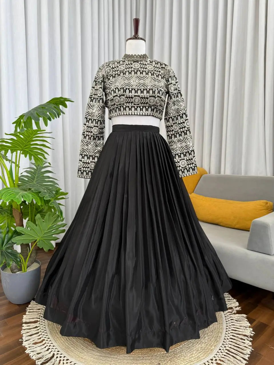 Tabby Organza Lehenga Set with Thread and Sequence Work