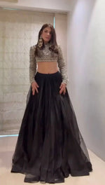 Tabby Organza Lehenga Set with Thread and Sequence Work