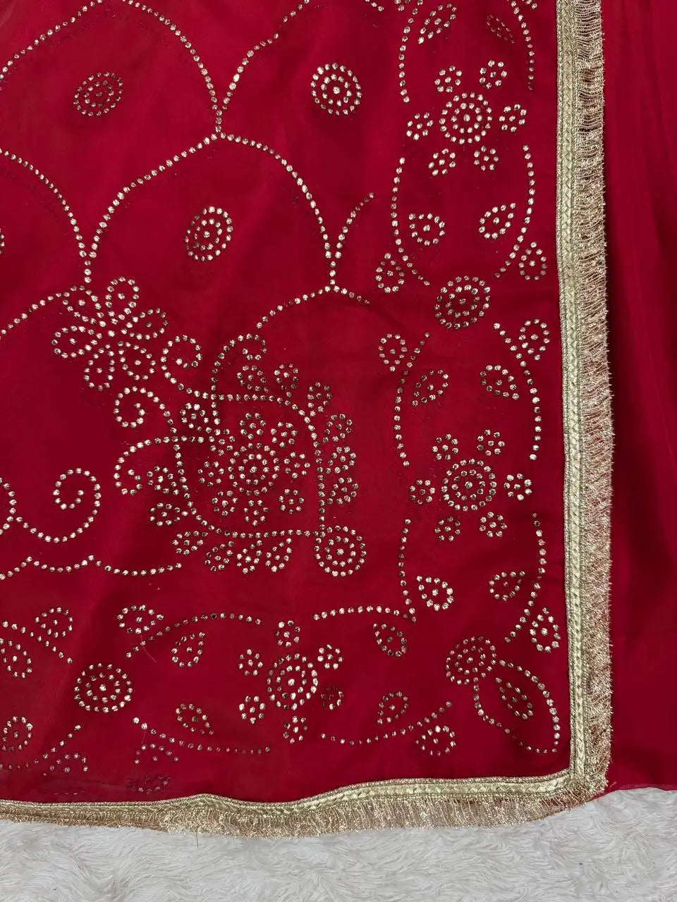 Tabby Organza Mukesh Work Kurti Plazzo Set