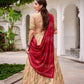 Tasar Silk Bandhej Print Lehenga Set