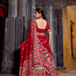 Tasar Silk Ikkat Print Lehenga Set
