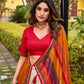 Tasar Silk Tie-Dye Printed Lehenga Choli Set with Dupatta – Festive Wear