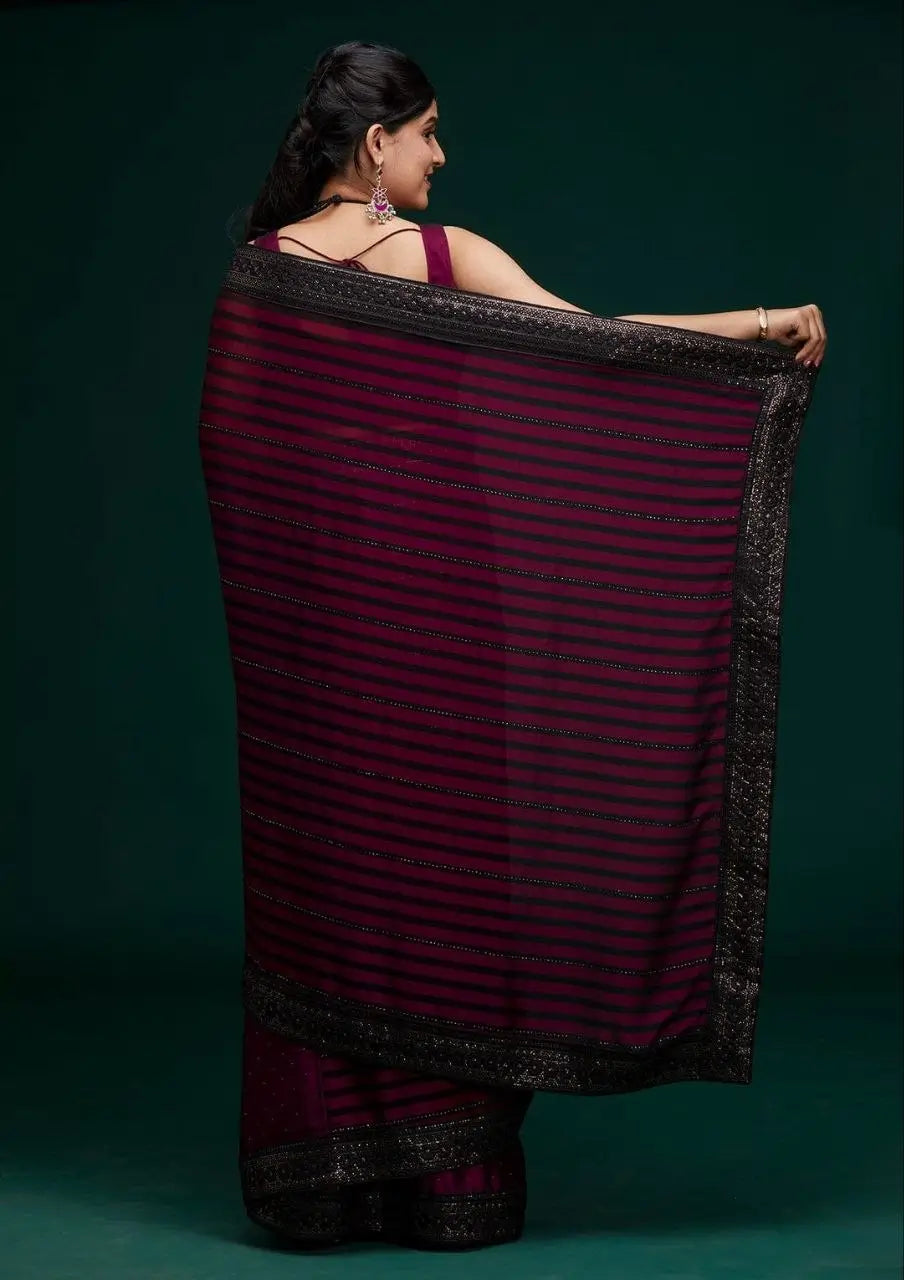 Teal Blue Leheriya Rangoli Silk Saree with Hotfix and Sequence Embroidery Work