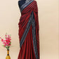 Teal Blue Leheriya Rangoli Silk Saree with Hotfix and Sequence Embroidery Work