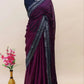 Teal Blue Leheriya Rangoli Silk Saree with Hotfix and Sequence Embroidery Work