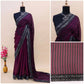 Teal Blue Leheriya Rangoli Silk Saree with Hotfix and Sequence Embroidery Work