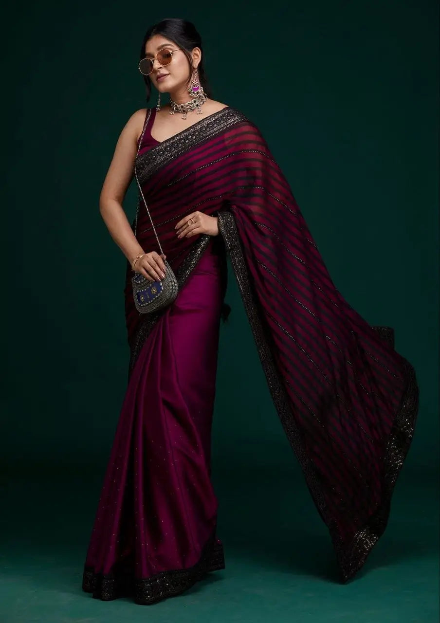 Teal Blue Leheriya Rangoli Silk Saree with Hotfix and Sequence Embroidery Work