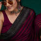 Teal Blue Leheriya Rangoli Silk Saree with Hotfix and Sequence Embroidery Work