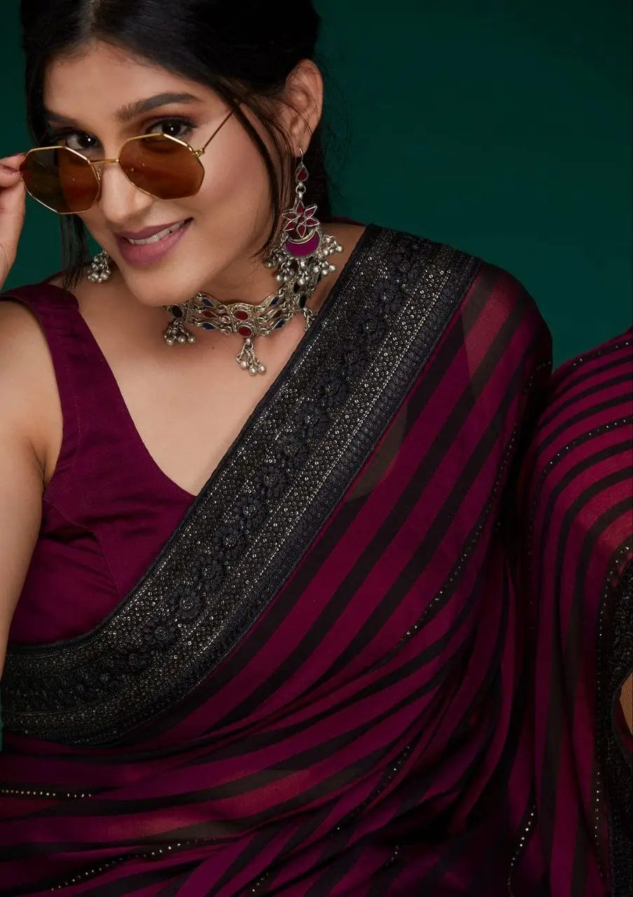 Teal Blue Leheriya Rangoli Silk Saree with Hotfix and Sequence Embroidery Work