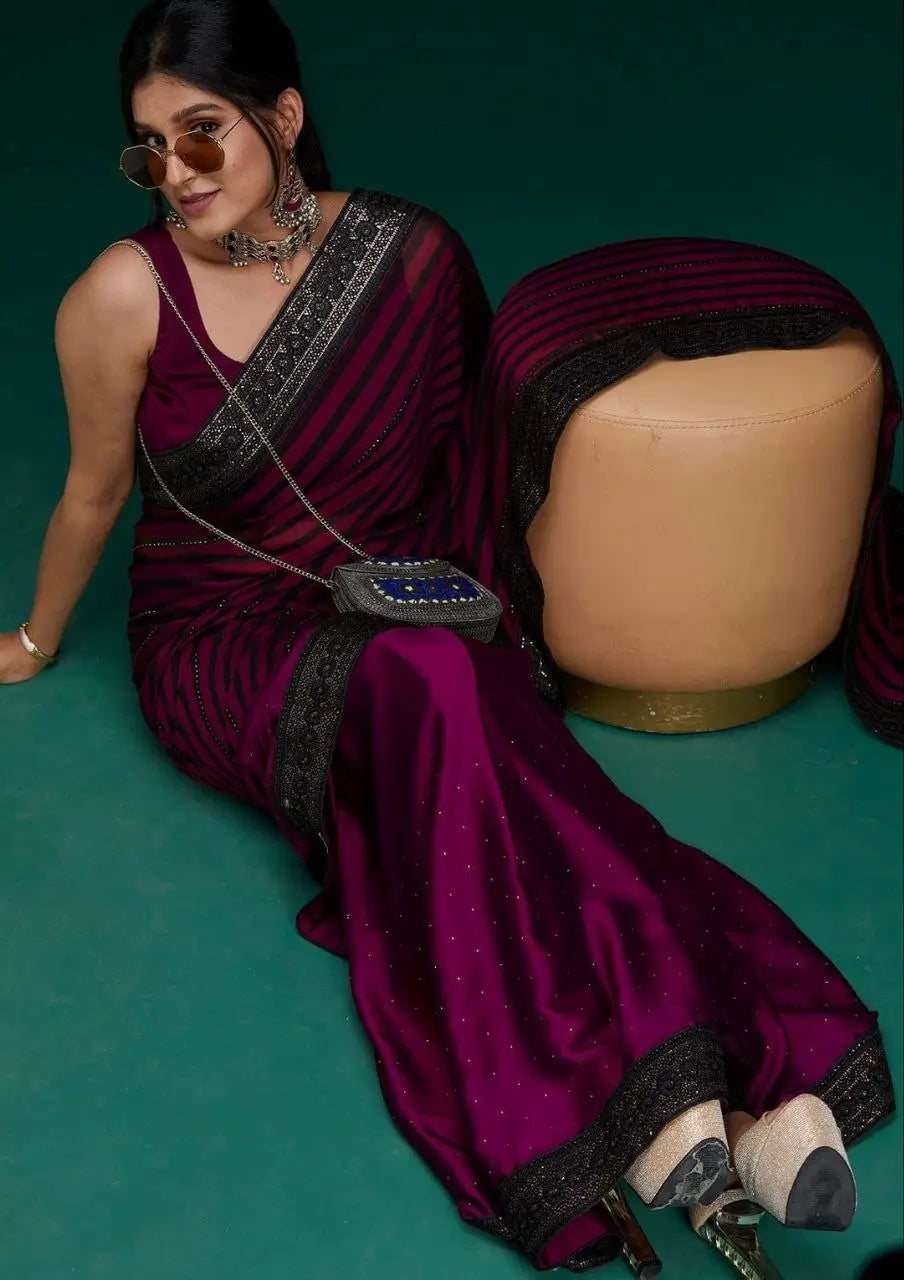 Teal Blue Leheriya Rangoli Silk Saree with Hotfix and Sequence Embroidery Work