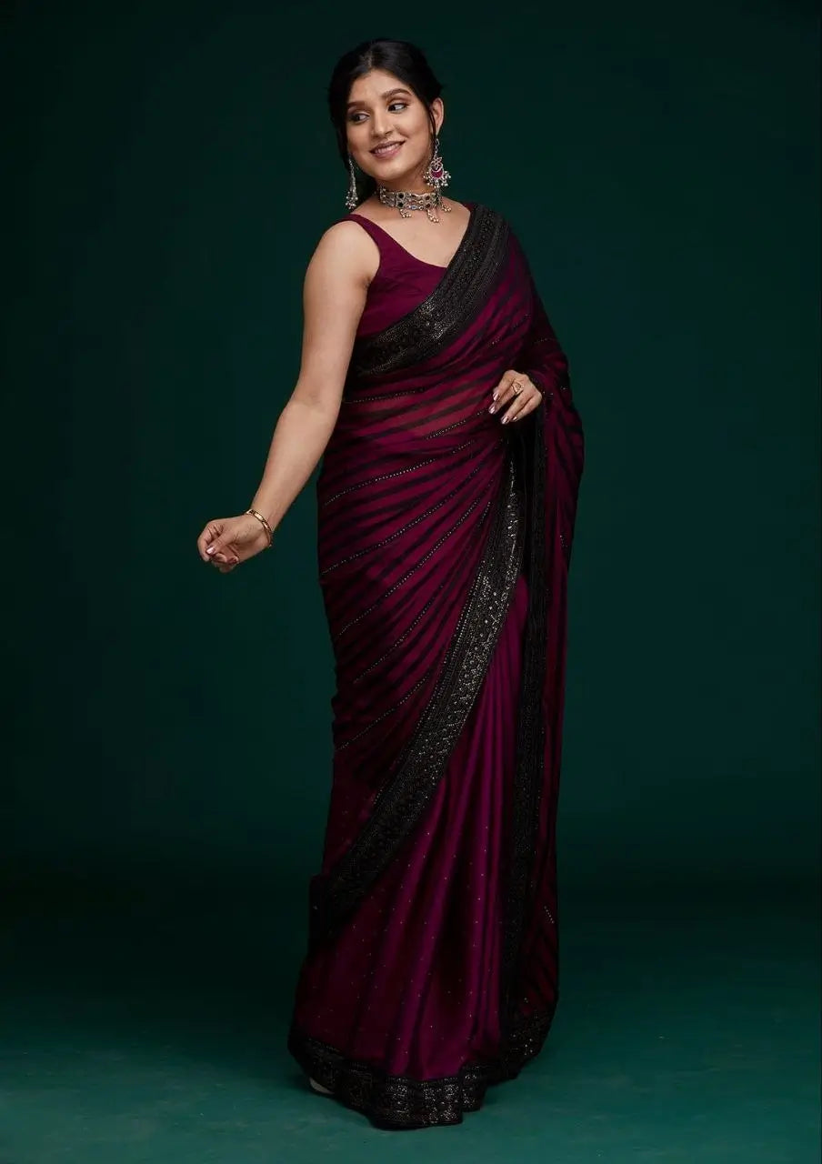 Teal Blue Leheriya Rangoli Silk Saree with Hotfix and Sequence Embroidery Work
