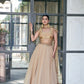 Teal Fendi Silk Embroidery Lehenga Set