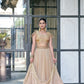 Teal Fendi Silk Embroidery Lehenga Set