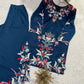 Teal French Crepe Embroidery Kurta Set