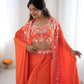 Teal French Crepe Western Dhoti Set for Festive and Party Wear