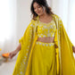 Teal French Crepe Western Dhoti Set for Festive and Party Wear