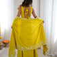 Teal French Crepe Western Dhoti Set for Festive and Party Wear
