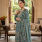 Teal Georgette Kurta Pant Set with Dupatta