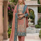 Teal Georgette Kurta Pant Set with Dupatta
