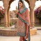 Teal Georgette Kurta Pant Set with Dupatta
