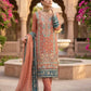 Teal Georgette Kurta Pant Set with Dupatta