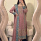 Teal Georgette Kurta Pant Set with Dupatta