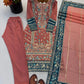 Teal Georgette Kurta Pant Set with Dupatta