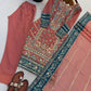Teal Georgette Kurta Pant Set with Dupatta
