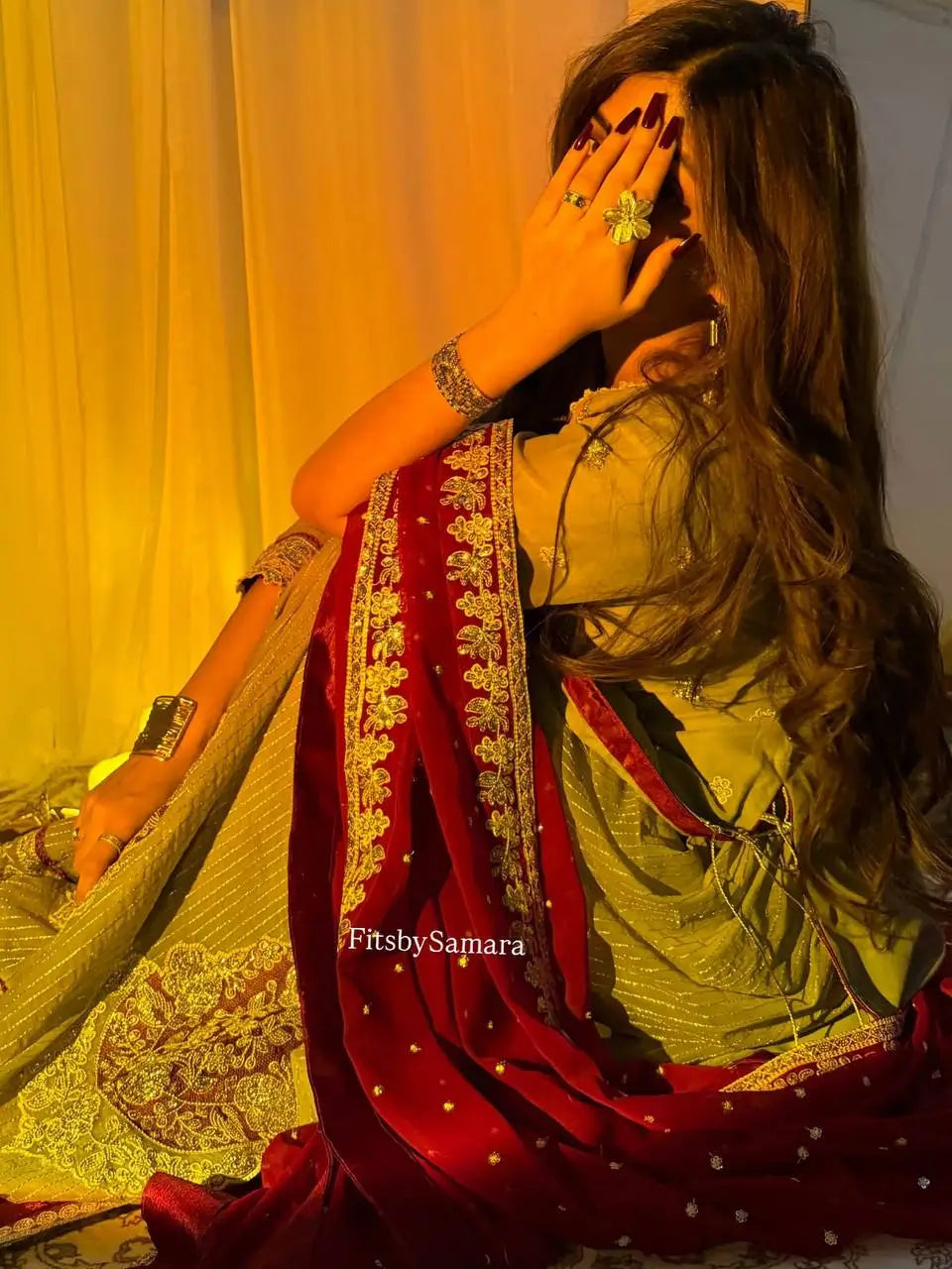 Teal Georgette Kurta Pant Set with Dupatta